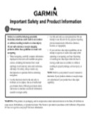 Garmin GPSMAP-5212 Important Safety and Product Information